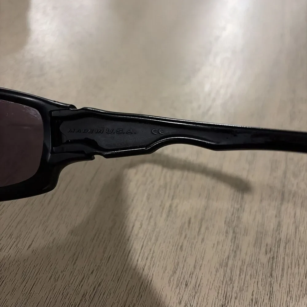 Vtg Oakley Ten X Polarized Sunglassses OO9128-01 61 16 Baseball Cycling Racing